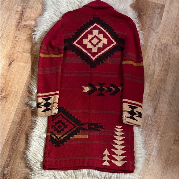 Pendleton Red and Black Patterned Cardigan - Picture 3 of 5